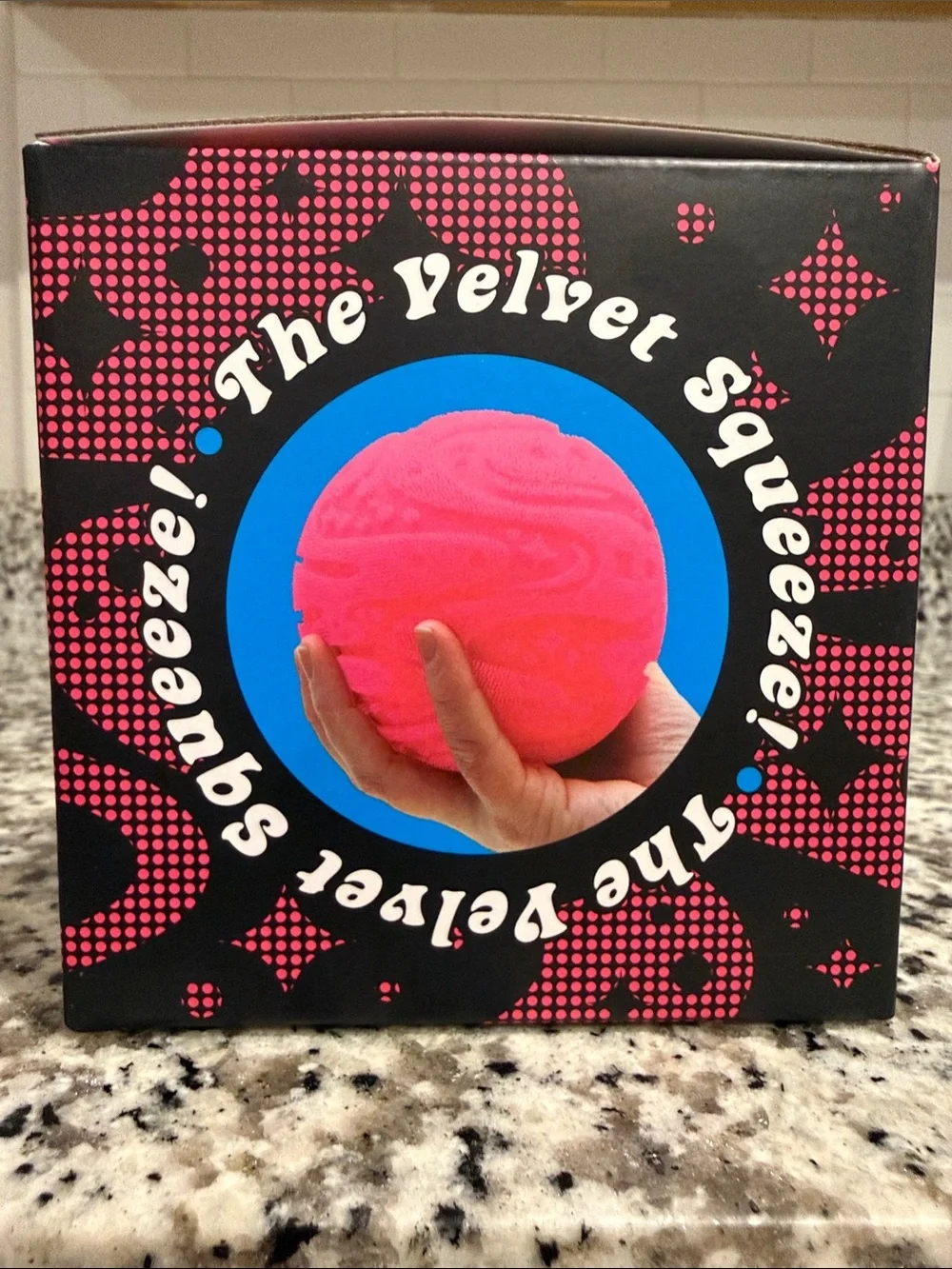 SUPER Needoh Fuzz Ball The Velvet Squeeze! - Pink